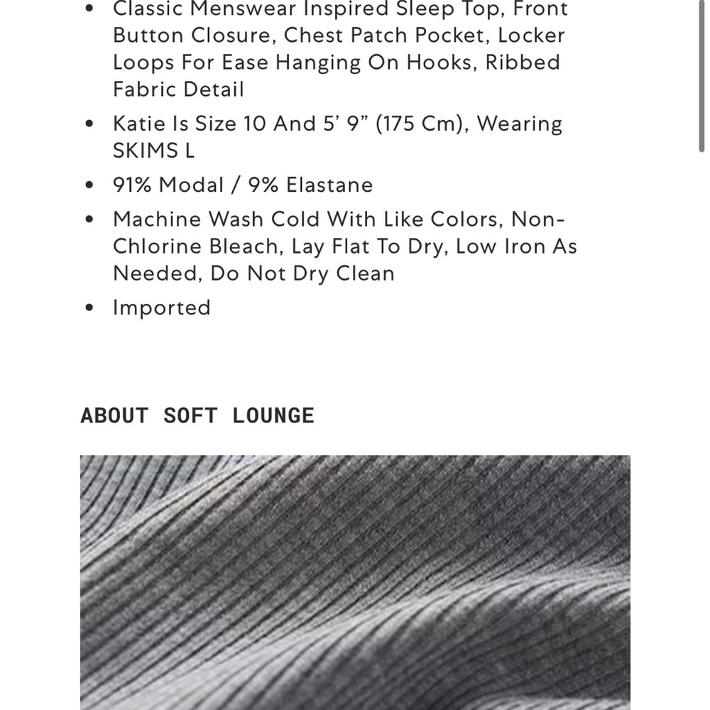 Like New SKIMS Soft Lounge Set PJs - Picture 5 of 8